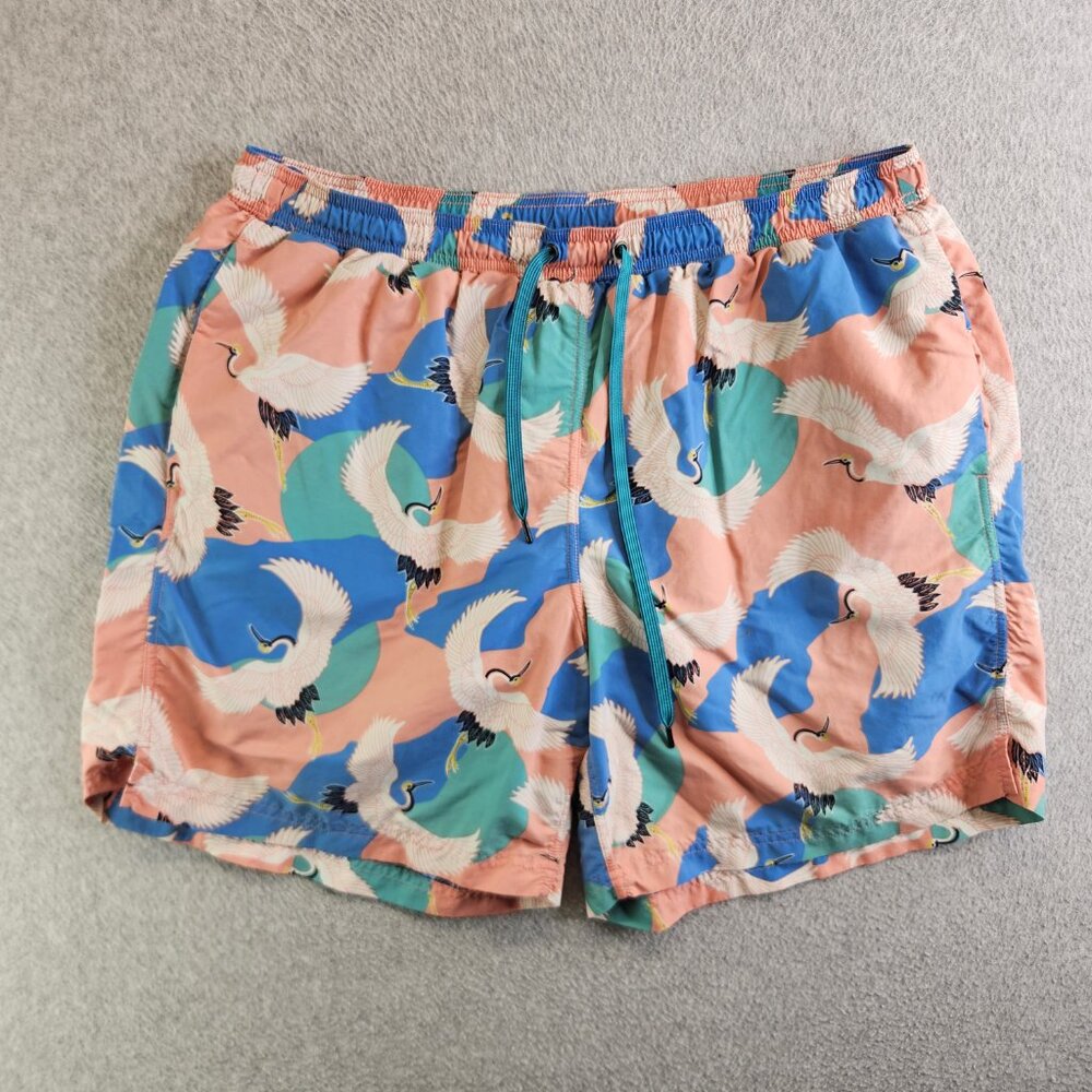 Saxx Swim Trunks Mens XXL Swan Print Cannonball 2N1 Ballpark Pouch Shorts - Picture 15 of 15